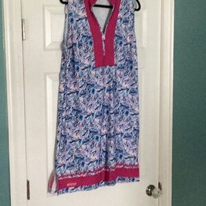 Simply Southern Blue Pink Sleeveless Sundress
